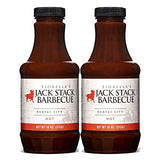 Jack Stack Barbecue Hot Sauce - Kansas City Cayenne Pepper BBQ Sauce 2 Pack - Spicy Smoked KC BBQ Sauce (2, 18oz Bottles)