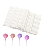 Lollipop Sticks, 200PCS White Paper Lollipop Sticks 6 Inch Lollipop Treat Sticks Sucker Stick for Chocolate,Cake Topper,Rainbow Candy, Cake
