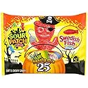 SOUR PATCH KIDS & SWEDISH FISH Mini Halloween Candy Variety Pack, 25 Trick or Treat Bags