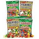 Christmas Haribo Gummy Bears and Sweet and Sour Reindeer, Festive Chewy Fruit Candies, Stocking Stuffer Gifts, 4 Ounces (Pack of 4)