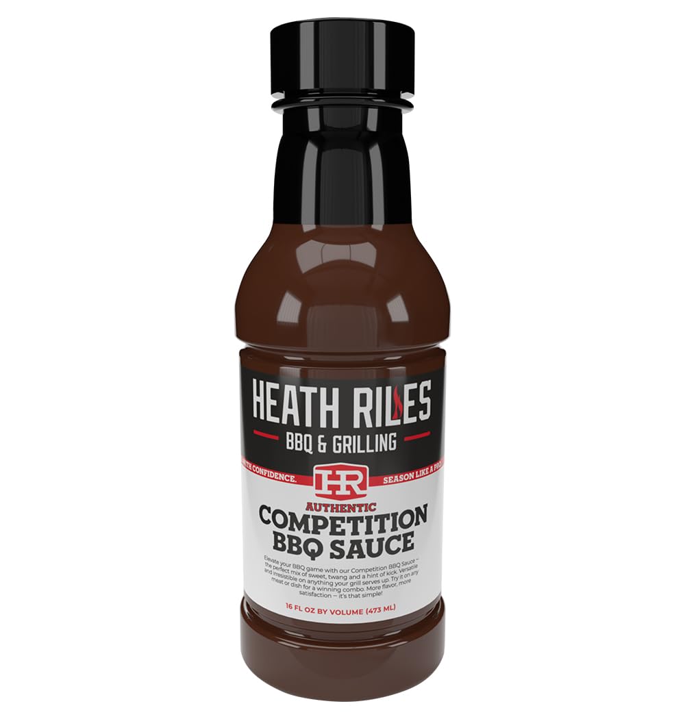 Heath Riles BBQ Competition Barbecue Sauce, Champion Pitmaster Recipe, Bottle 16 oz.