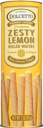 Dolcetto Lemon Rolled Wafers 3 Oz. (Pack of 12)