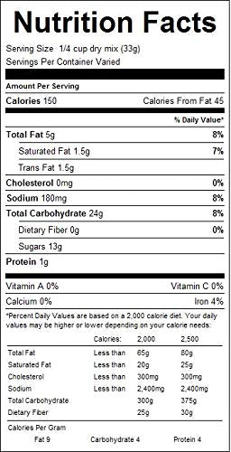 Hospitality Old Fashioned Fruit Cobbler Mix or Fruit Crisp Mix- Four 7 oz. Packets (Fruit Crisp Mix)
