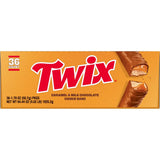 TWIX Bulk Chocolate Candy Individually Wrapped - Full Size, Caramel Chocolate Cookie Candy Bar, 36-Count Box
