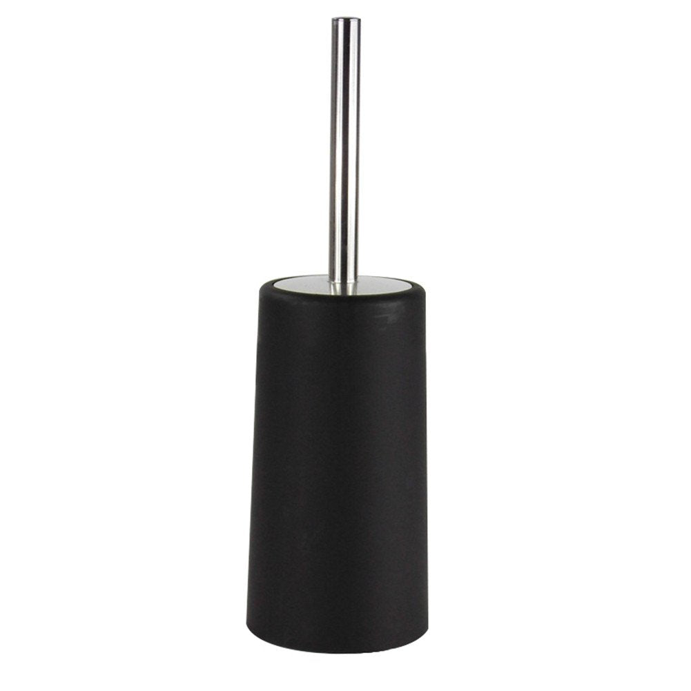 Hofumix Toilet Brush Hideaway Compact Long Toilet Brush with Stand Holder or Bathroom Storage (Black)