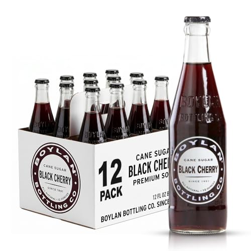 Boylan Black Cherry Soda, 12 Fl Oz (Pack of 12)