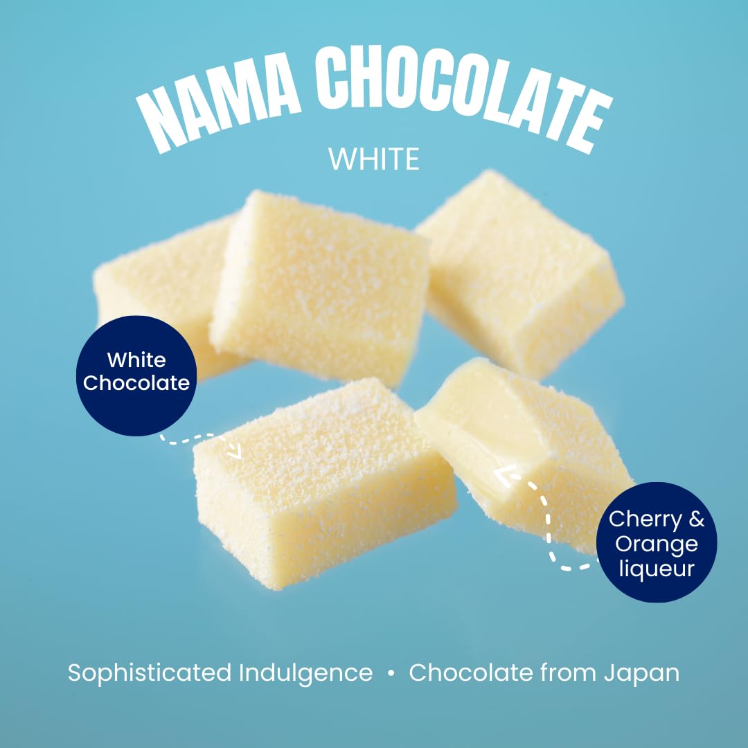 ROYCE' Nama Chocolate "White" - White Chocolate Infused with Fresh Cream | Gourmet Snack for Gifting & Indulging | Japanese Chocolate from Hokkaido