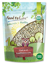 Food to Live Organic Sprouted Sunflower Seeds, 2 Pounds - Non-GMO, Kosher, No Shell, Unsalted, Raw Kernels, Vegan Superfood, Sirtfood, Bulk