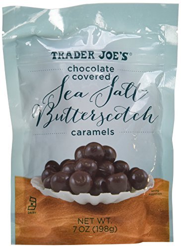 Trader Joe's Chocolate Covered Sea Salt Butterscotch Caramels 7oz-SET OF 3
