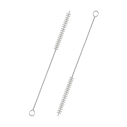 2Pcs Straw Cleaner,Straw Cleaner Brush for Metal/Glass/Silicone Straws,Reusable Straw Brush Cleaner with Nylon Bristles,Stanley Straw Cleaner Brush
