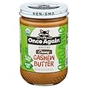 Once Again Organic Creamy Cashew Butter, 16oz - Unsweetened - USDA Organic, Gluten free Certified, Vegan, Kosher, Peanut Free - Glass Jar… (1 Jar)