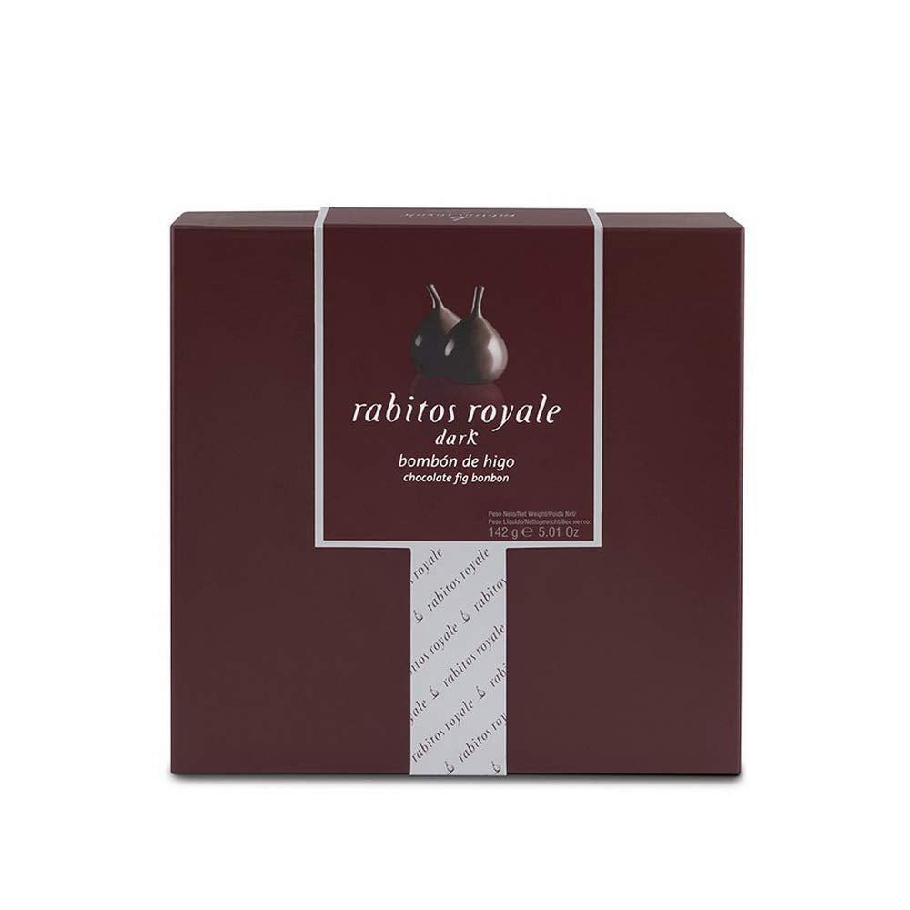 Rabitos Royale - 8 Piece Dark Chocolate Covered Fig Bonbons Gift Box (5oz / 142g)