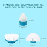 Replacement Brush Heads for Hurricane Spin Scrubber with Multi-Function Set of 3?Flat,Dome,Corner? and Adapter for Bathroom, Floor, Wall and Kitchen