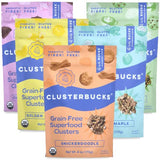 Clusterbucks Grain-Free Superfood Clusters made with Sprouted Buckwheat and Adaptogens, Gluten Free Snack (Variety, 5 Pack)