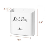 SUBEKYU Magnetic Lint Bin for Laundry Room, Small Waste Bin or Laundry Storage Container for Hanging on Dryer/Washer/Wall, 0.85 Gallon, White