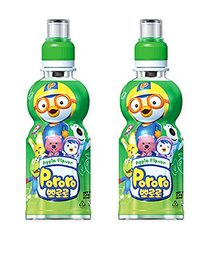 Paldo Pororo Friends Fruit Flavor Juice 7.95 Fl Oz X 2 PACKS (Apple)