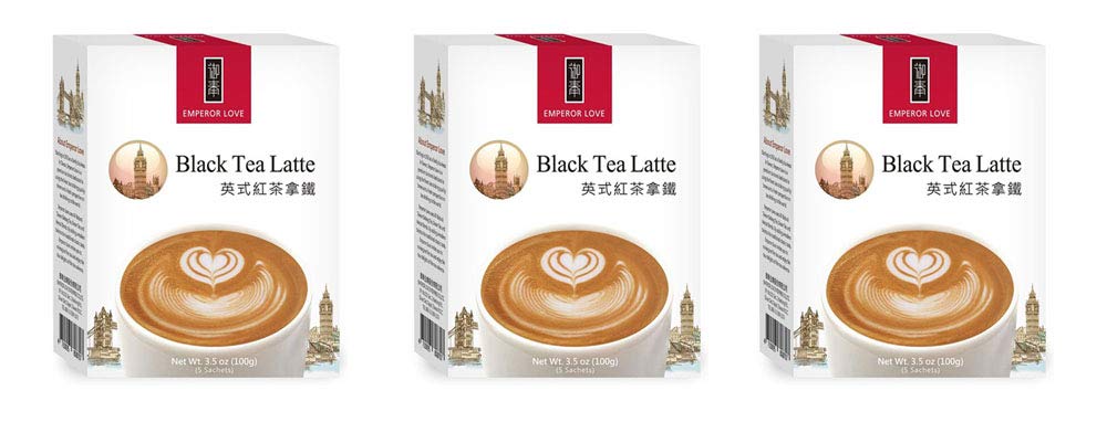 Emperor Love Latte Powder, 3.5 Ounce (Black Tea, 3 Packs)