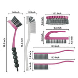 CN1ST 6 PCS Cleaning Brush, Scrub Brush Set for Kitchen and Bathroom Household Use with Various Brushes for Cleaning Dishes, Tiles, Corners and Floors