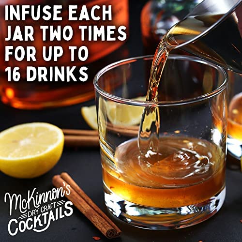 McKinnon’s Dry Craft Cocktails Vodka Trio | Dehydrated Fruits and Herbs | DIY Mixology | Alcohol Infusion Kit | Spirits Recipe | Dry Mix | Mason Jar