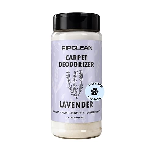 Ripclean Carpet Deodorizer & Freshener Cleaning Powder, Odor Eliminator for Strong Odors & Homes w/Pets, Safe around Kids & Pets, Use on Carpet, Rugs