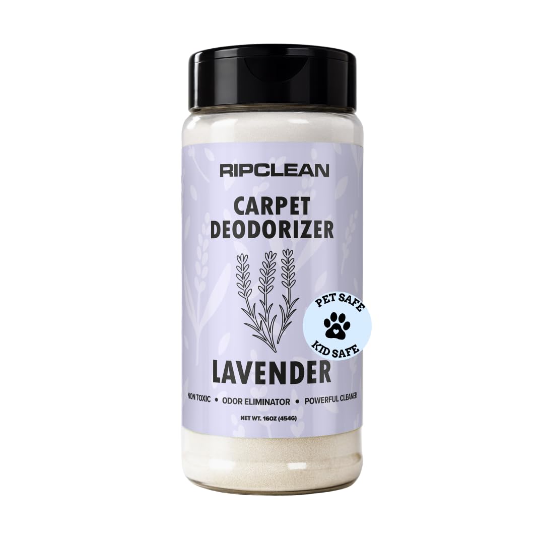 Ripclean Carpet Deodorizer & Freshener Cleaning Powder, Odor Eliminator for Strong Odors & Homes w/Pets, Safe around Kids & Pets, Use on Carpet, Rugs