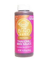 Mr Bing Sweet & Spicy Chili Crisp BBQ Sauce, 14.75 oz, Marinade Dip and Stir-Fry Sauce, Made in USA, Gluten-Free, MSG Free (Pack of 1) (Hot Honey Thai