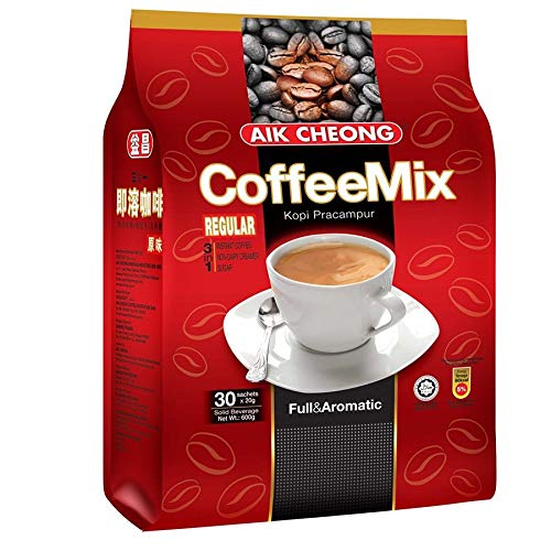4 Pack Aik Cheong CoffeeMix Regular 3 in 1 Instant Coffee from Malaysia (30 sachets/Pack)