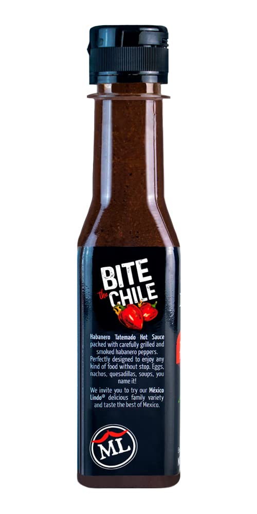 Mexico Lindo Habanero Hot Sauce Xxxtra Hot | 83,200 Scoville Level | Mix of Habanero, Tatemados & Spices | Perfect for Quesadillas, Soups & Nachos | 5