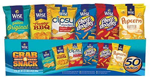 Wise Snacks Grab & Snack Variety Pack, Original Mix, 1 Ounce (50 Count), Gluten Free