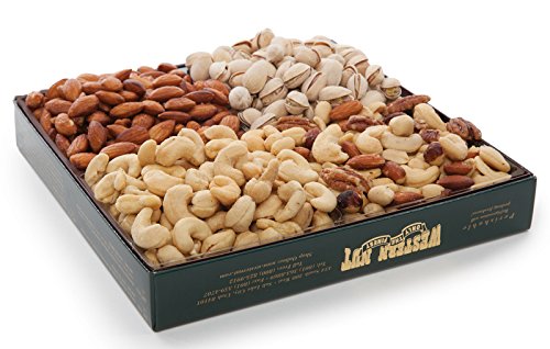 Western Nut Company Forest Gold Gift Box, Variety of Nut Collections, Seasonal Gift Wrap Boxes, 2LB Square Gift Box (Gift #10 Naturally Nuts)