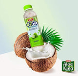 OKF Aloe Vera King Drink, Flavors includes Coco, Original, Grape, Mango, Pineapple, Watermelon, Pomegranate, Gold Kiwi, Peach, and Strawberry (10