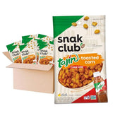 Snak Club Toasted Corn, Tajin Clásico Chili & Lime Flavor, Crunchy, Flavorful Low-Cholesterol Individual Snacks, 2.5oz (Pack of 12)