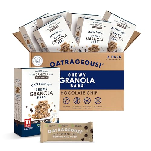 OATRAGEOUS! Chewy Granola Bars, Chocolate Chip Granola Bar Made with Whole Grain Oats for Protein, Healthy Grains and Fiber, Snack or Breakfast Bars