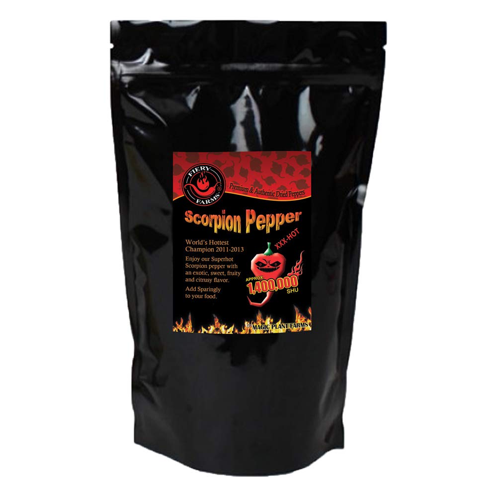 Red Scorpion Butch -T Pepper Powder by Magic Plant, 8 Oz - 1.2M+ SHUs - Extreme Heat, Sweet & Fruity Flavor - Natural, Non-GMO Gourmet Fine Ground