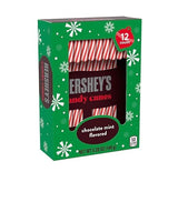 HERSHEY'S Chocolate Mint Flavored Candy Canes, 0.44 oz, 12 count box