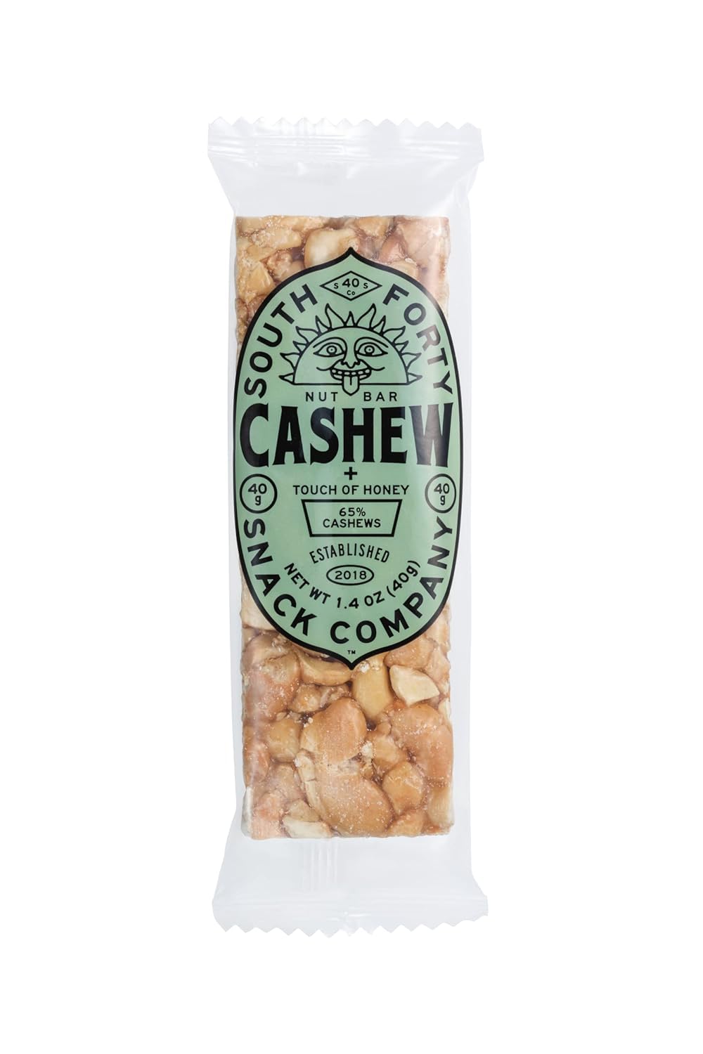 South 40 Snacks Cashew Nut Bar, 1.4 OZ
