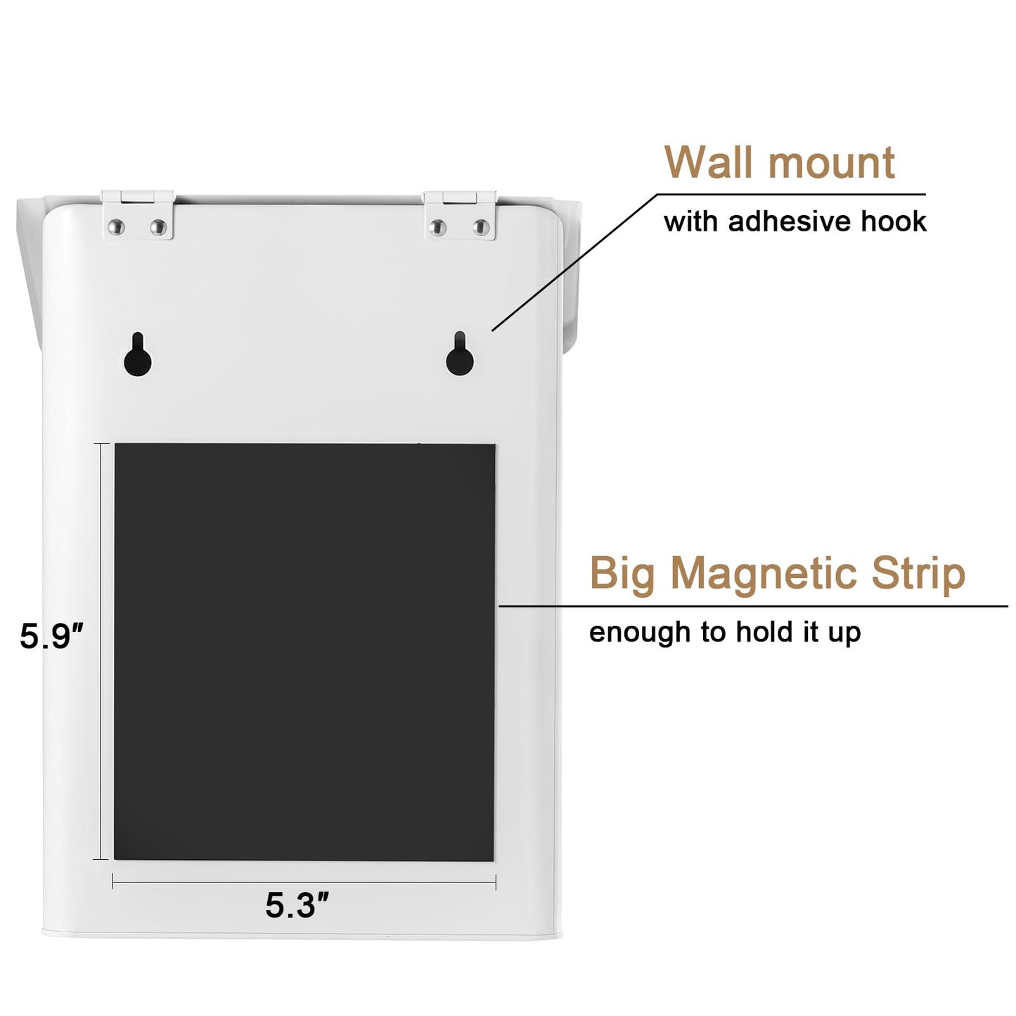 SUBEKYU Magnetic Lint Bin for Laundry Room, Wall Mounted Metal Lint Box Holder Trash Can with Lid for Dryer,Lint Basket for Laundry Room
