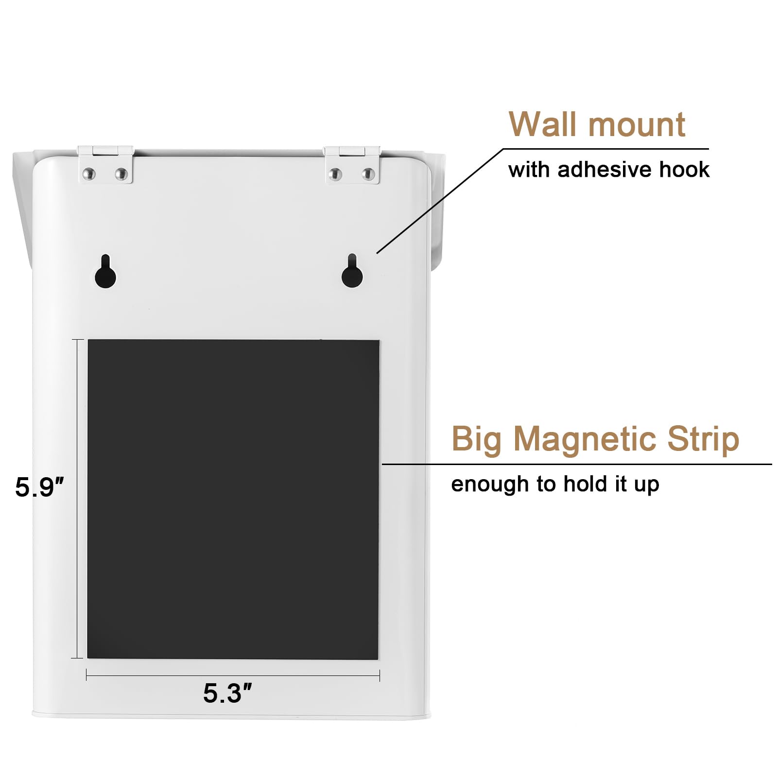 SUBEKYU Magnetic Lint Bin for Laundry Room, Wall Mounted Metal Lint Box Holder Trash Can with Lid for Dryer,Lint Basket for Laundry Room