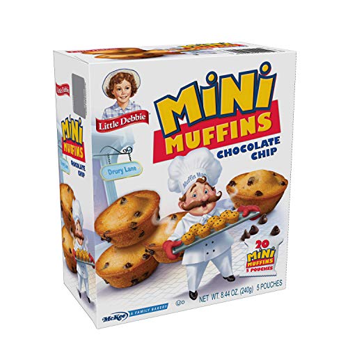 Little Debbie Chocolate Chip Mini Muffins, 5 Pouches, 8.44 OZ Box