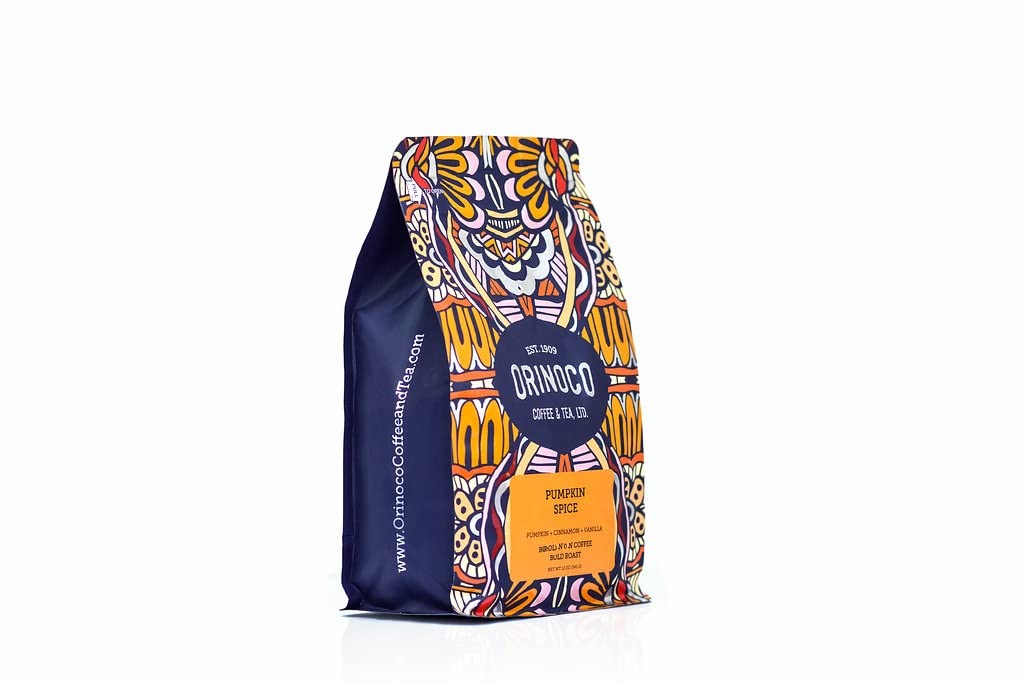 Orinoco Pumpkin Spice 12 oz bag, 3-pack, Light Roast, Ground Coffee, 100% Arabica Beans
