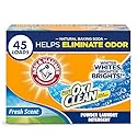 Arm & Hammer Plus OxiClean Powder Laundry Detergent, Fresh Scent, 45 Loads, 3.48 Pound (Pack of 1) - Package May Vary