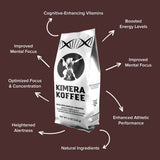 Kimera Koffee Original Blend - Organic Medium Roast Nootropic Coffee with Alpha-GPC, Taurine, DMAE, L-Theanine, 12oz Ground