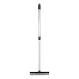 Fuller Brush Rubber Broom - for Carpets Floors Stairs Upholstery - Electrostatic Action Removes Pet Hair Lint Fuzz Dirt Particles - Built-in Squeegee