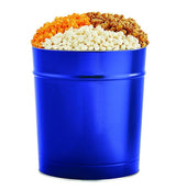 The Popcorn Factory Popcorn Tin with 3 Popcorn Flavors, Robust Cheddar, White Cheddar, Caramel, Large Tub 3.5 Gallons, Snack Gifts, Perfect for Any