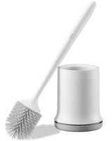 VEVOR Toilet Brush and Holder Set, Toilet Bowl Brush and Holder with Comfortable PP Handle, Compact Bathroom Scrubber Cleaner, Deep Cleaning