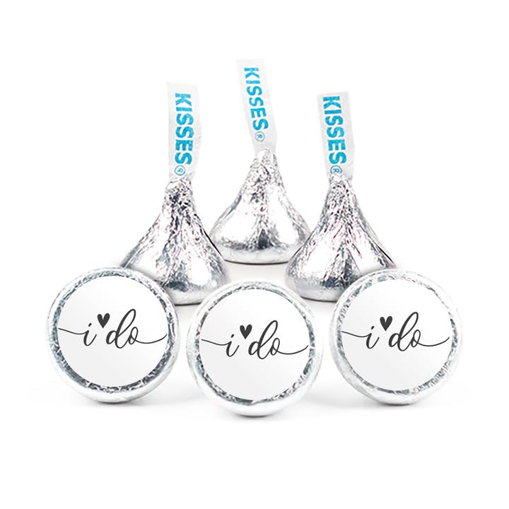I Do Wedding Kiss Stickers - (3 Sheets, 3/4" Labels) Candy Not Included