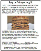 Julias Pantry Gingerbread Pancake Mix 5 Lbs