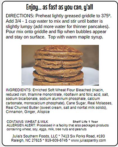 Julias Pantry Gingerbread Pancake Mix 5 Lbs