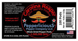 100 Whole Dried Carolina Reaper Chili Pepper Pods