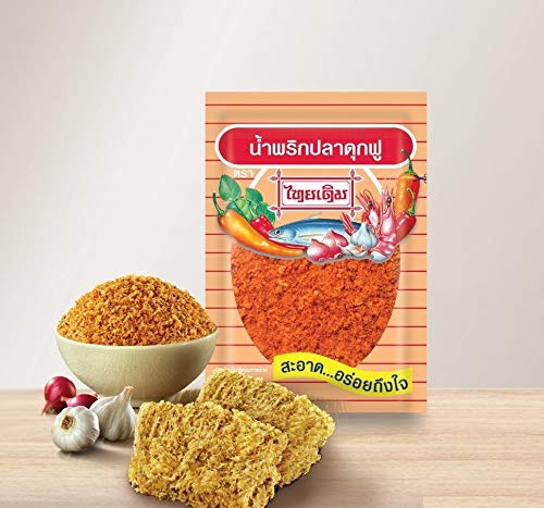 Thai Derm Brand, Thai Chili Catfish Flake(Pla-Duk-Fu Chili Flake) 22g X 6 Packs